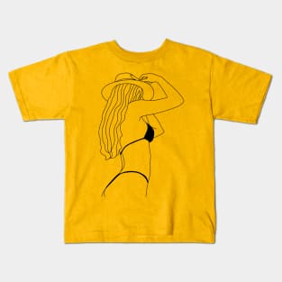 A woman in a swimsuit. Kids T-Shirt